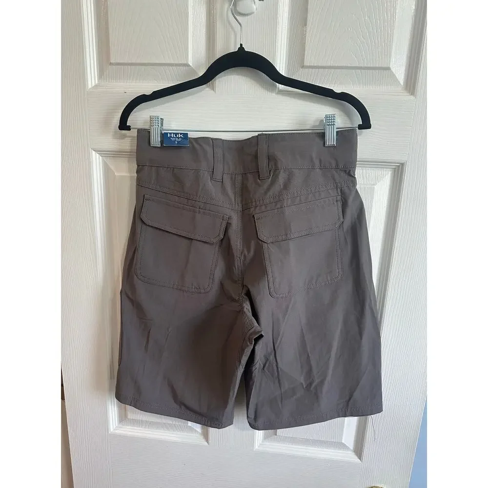 Huk NWT Next Level 10.5 Inch Shorts Sz S Iron Gray Fishing Outdoor Athletic